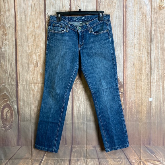 ➡️R U Blue Straight Leg Denim Jean Size 28x28” - Picture 10 of 12
